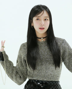 [STAYC Seeun Necklace] Venus Leather Choker Necklace