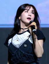 Load image into Gallery viewer, [Stray Kids Seungmin, IU Necklace] Heart Supernova Leather Choker - Silver ver.