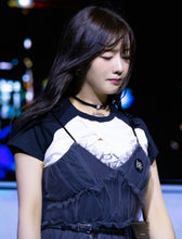 Load image into Gallery viewer, [Stray Kids Seungmin, IU Necklace] Heart Supernova Leather Choker - Silver ver.