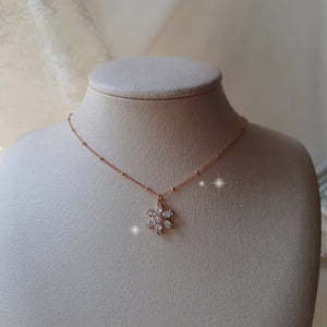 Diamond Petals Semi-Choker Necklace - Rosegold ver.