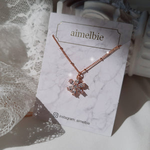 Diamond Petals Semi-Choker Necklace - Rosegold ver.