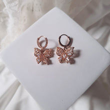 Load image into Gallery viewer, Butterfly Fairy Huggies Earrings - Rosegold
