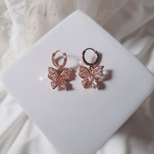 Load image into Gallery viewer, Butterfly Fairy Huggies Earrings - Rosegold