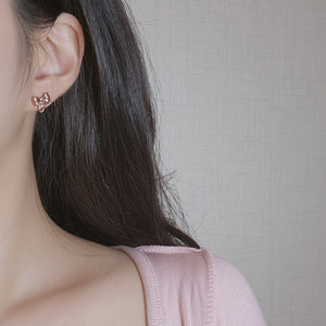 Petit Daily Ribbon Earrings - Rosegold