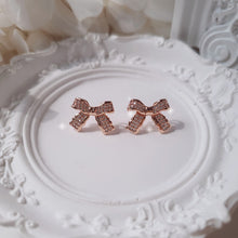 Load image into Gallery viewer, Delicate Bow Earrings - Rosegold