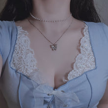 Load image into Gallery viewer, [(G)I-DLE Miyeon, Baby Monster Pharita Necklace] Butterfly Fairy Layered Necklace