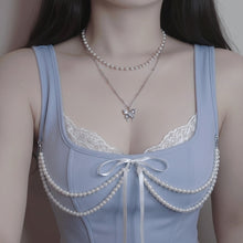 Load image into Gallery viewer, [I-DLE Shuhua Necklace] Mystique Butterfly Layered Necklace - Silver color