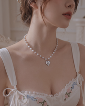 Load image into Gallery viewer, [IVE Gaeul, IDLE Shuhua, Choi Yena Necklace] Baby Angel Pearl Choker - Silver Color