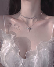 Load image into Gallery viewer, [NMIXX Jiwoo Necklace] Angelic Wand Layered Necklace - Silver Color