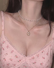 Load image into Gallery viewer, Vintage Rose Layered Pearl Choker Necklace