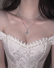 Load image into Gallery viewer, [NMIXX Jiwoo Necklace] Luna Blossom Layered Necklace - Silver color