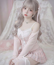 Load image into Gallery viewer, [TWICE Chaeyoung Necklace] Adorable Ribbon Pearl Choker - Silver Color