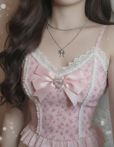 Melting Ribbon Rhinestone Chain Choker Layered Necklace