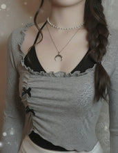 Load image into Gallery viewer, Upside Down Crescent Moon Pearl Layered Necklace - Silver (KISS OF LIFE Belle Necklace)