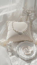 Load image into Gallery viewer, [TWICE Chaeyoung Necklace] Adorable Ribbon Pearl Choker - Silver Color