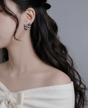 Load image into Gallery viewer, [ILLIT Wonhee Earrings] Puffy Ribbon Earrings - Silver Color