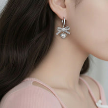 Load image into Gallery viewer, [Hearts2Hearts Yuha Earrings] Coquette Laced Ribbon and Heart Huggies earrings