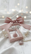 Load image into Gallery viewer, [Hearts2Hearts Yuha Earrings] Coquette Laced Ribbon and Heart Huggies earrings