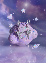Load image into Gallery viewer, [SNSD Taeyeon Earrings] Love Planet Huggies earrings - Silver Color