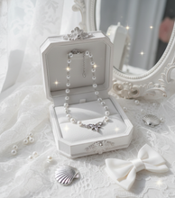 Load image into Gallery viewer, [Jo Yuri Necklace] Heavenly Crystal Pearl Choker Necklace - Silver Color