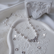 Load image into Gallery viewer, [Jo Yuri Necklace] Heavenly Crystal Pearl Choker Necklace - Silver Color