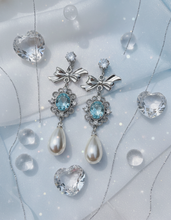 Load image into Gallery viewer, [IVE Wonyoung, Rei Earrings] Aqua Jewel Princess Earrings - Fancy