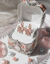 Load image into Gallery viewer, Butterfly Fairy Huggies Earrings - Rosegold Color