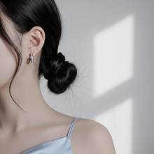 Load image into Gallery viewer, Glint Dual Ring Huggies Earrings