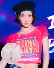 Load image into Gallery viewer, Angelic Heart Crystal Necklace - Pink (STAYC Sumin, Sieun Necklace)