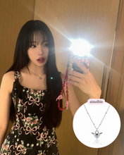 Load image into Gallery viewer, [Jo Yu-ri, CHUU Necklace] Angelic Heart Lock Layered Necklace - Silver Color