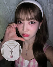 Load image into Gallery viewer, Angelic Heart Crystal Necklace - Pink (STAYC Sumin, Sieun Necklace)