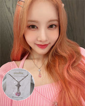 Load image into Gallery viewer, Angelic Heart Crystal Necklace - Pink (STAYC Sumin, Sieun Necklace)