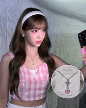 Load image into Gallery viewer, Angelic Heart Crystal Necklace - Pink (STAYC Sumin, Sieun Necklace)