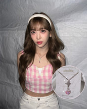 Load image into Gallery viewer, Angelic Heart Crystal Necklace - Pink (STAYC Sumin, Sieun Necklace)