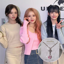 Load image into Gallery viewer, Angelic Heart Crystal Necklace - Pink (STAYC Sumin, Sieun Necklace)