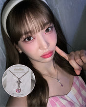 Load image into Gallery viewer, Angelic Heart Crystal Necklace - Pink (STAYC Sumin, Sieun Necklace)