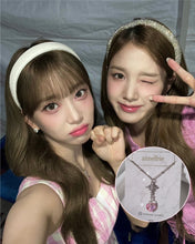 Load image into Gallery viewer, Angelic Heart Crystal Necklace - Pink (STAYC Sumin, Sieun Necklace)