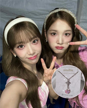 Load image into Gallery viewer, Angelic Heart Crystal Necklace - Pink (STAYC Sumin, Sieun Necklace)