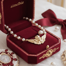 Load image into Gallery viewer, Baroque Angel Pearl Choker Necklace - Gold
