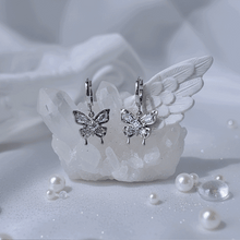 Load image into Gallery viewer, Mystique Butterfly Huggies Earrings