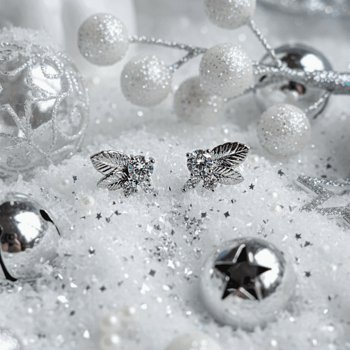 Elf Leaves Earring - Silver Color