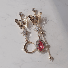 Load image into Gallery viewer, Rosepink Moon Butterfly Earrings
