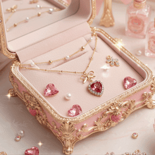 Load image into Gallery viewer, Rosepink Heart Princess Necklace (STAYC Seeun Necklace)