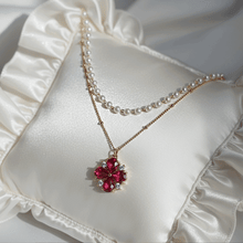 Load image into Gallery viewer, [Anti-tarnish] Ruby Antique Princess Layered Necklace