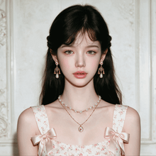 Load image into Gallery viewer, Vintage Rose Layered Pearl Choker Necklace
