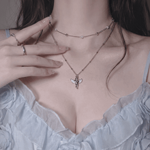 Load image into Gallery viewer, Baby Angel Layered Necklace - Silver ver. (KISS OF LIFE Belle Neklace)