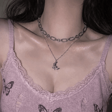 Load image into Gallery viewer, [Baby Monster Rora Necklace/Anti-tarnish] Balletcore Moon Layered Necklace