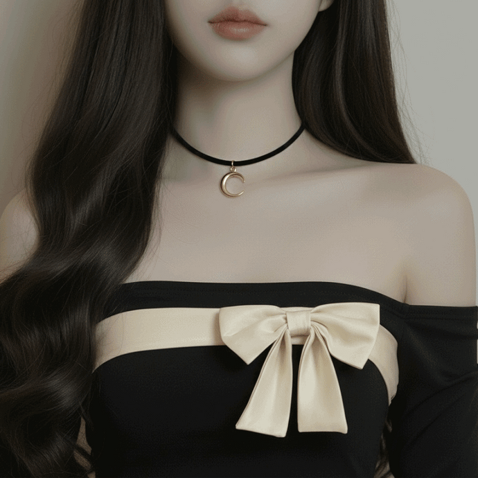 Crescent Moon Choker - Gold ver. [Penthouse 3 Hanjihyun(Joo Suk kyung) Choker]