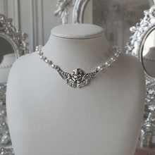 Load image into Gallery viewer, [MEOVV Anna Necklace] Baroque Angel Pearl Choker Necklace - Silver