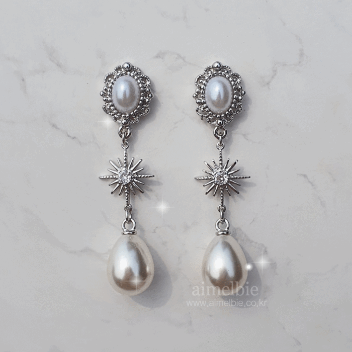 [IU, Kim Sejeong Earrings] Minerva Earrings - Silver version